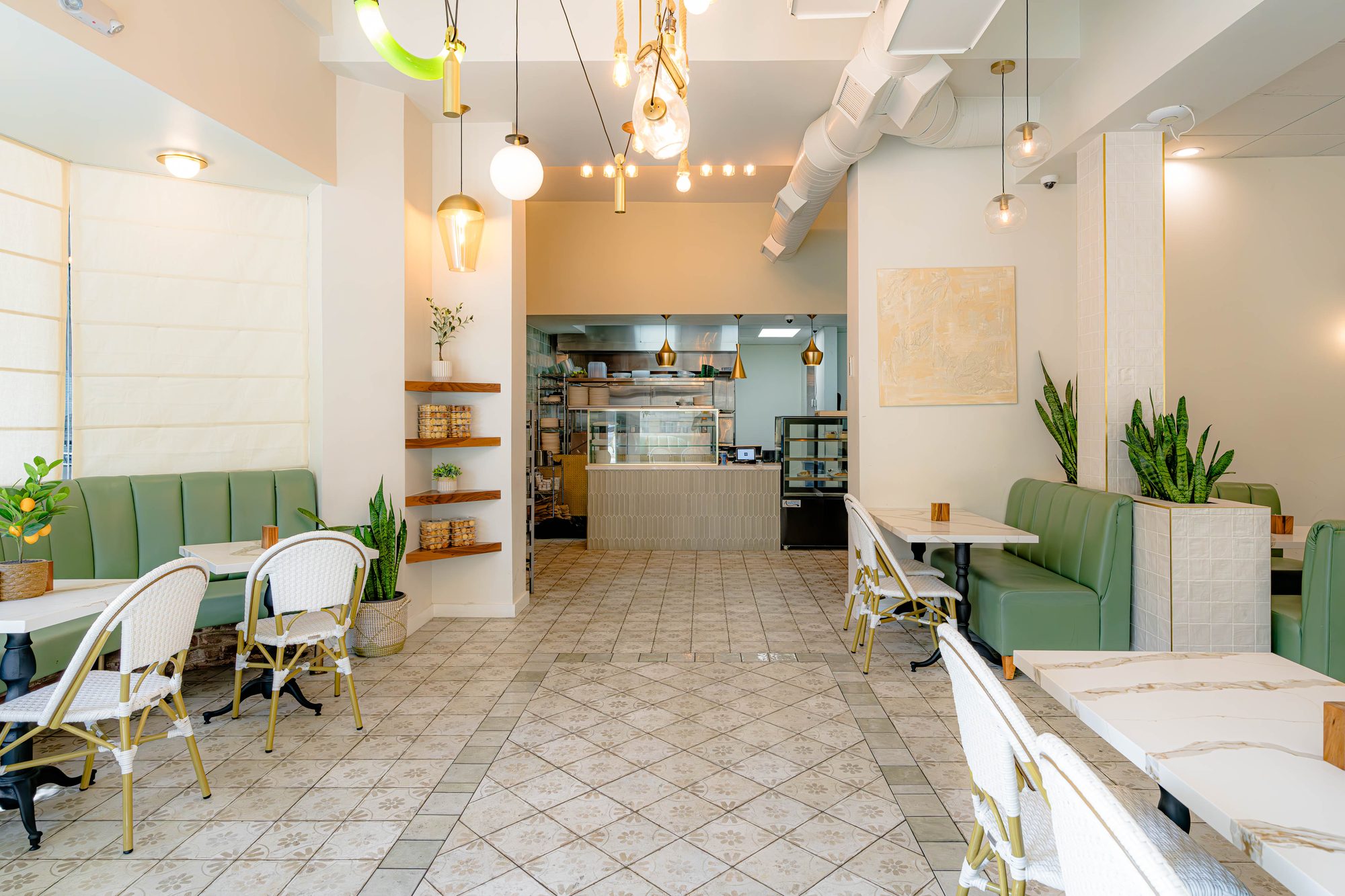 Lamalo counter and open pass seen from the dining floor